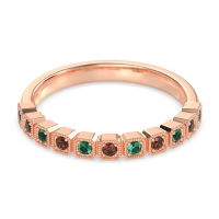 Milgrain Box Half Eternity Namah Band