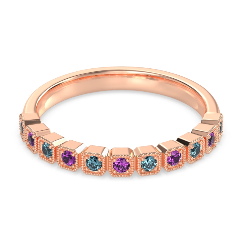 Milgrain Box Half Eternity Namah Band