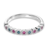 Milgrain Box Half Eternity Namah Band