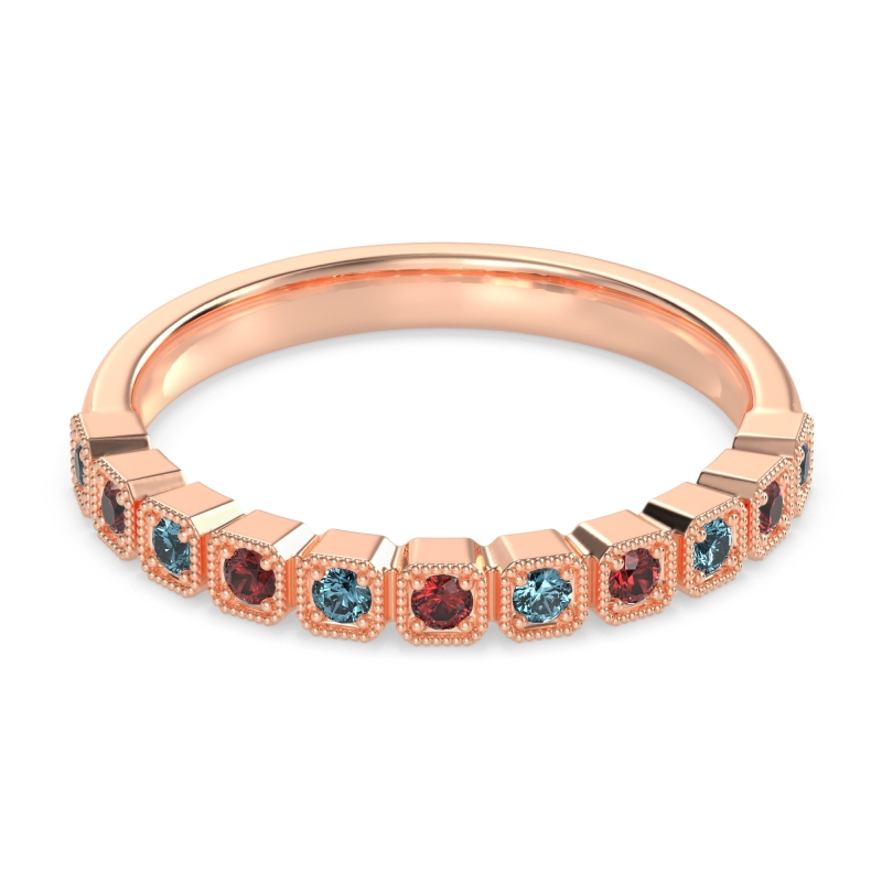 Milgrain Box Half Eternity Namah Band