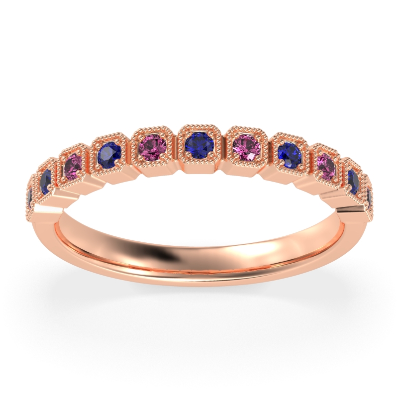 Milgrain Box Half Eternity Namah Band