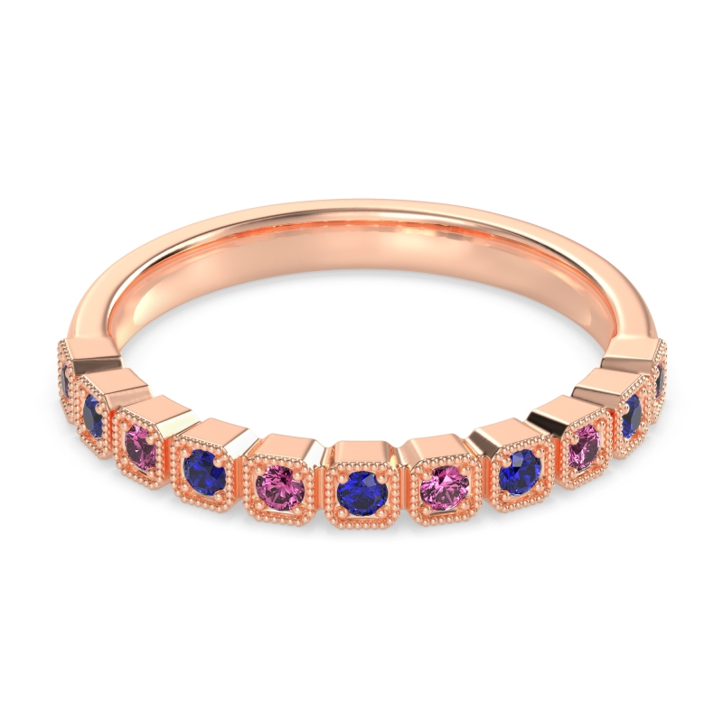 Milgrain Box Half Eternity Namah Band