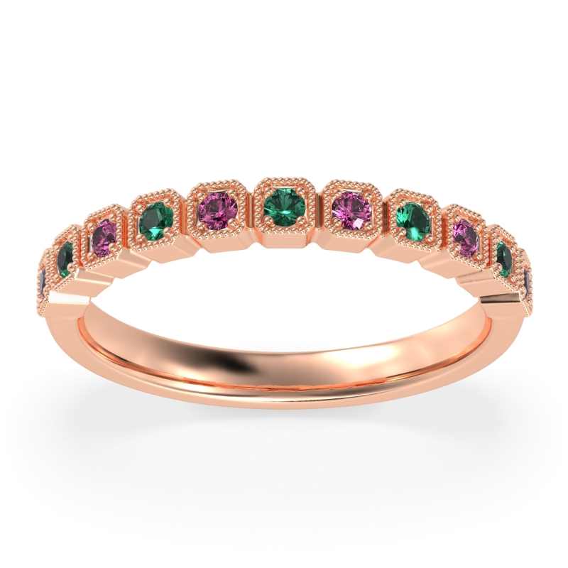 Milgrain Box Half Eternity Namah Band