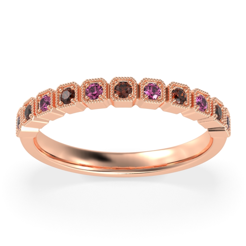 Milgrain Box Half Eternity Namah Band