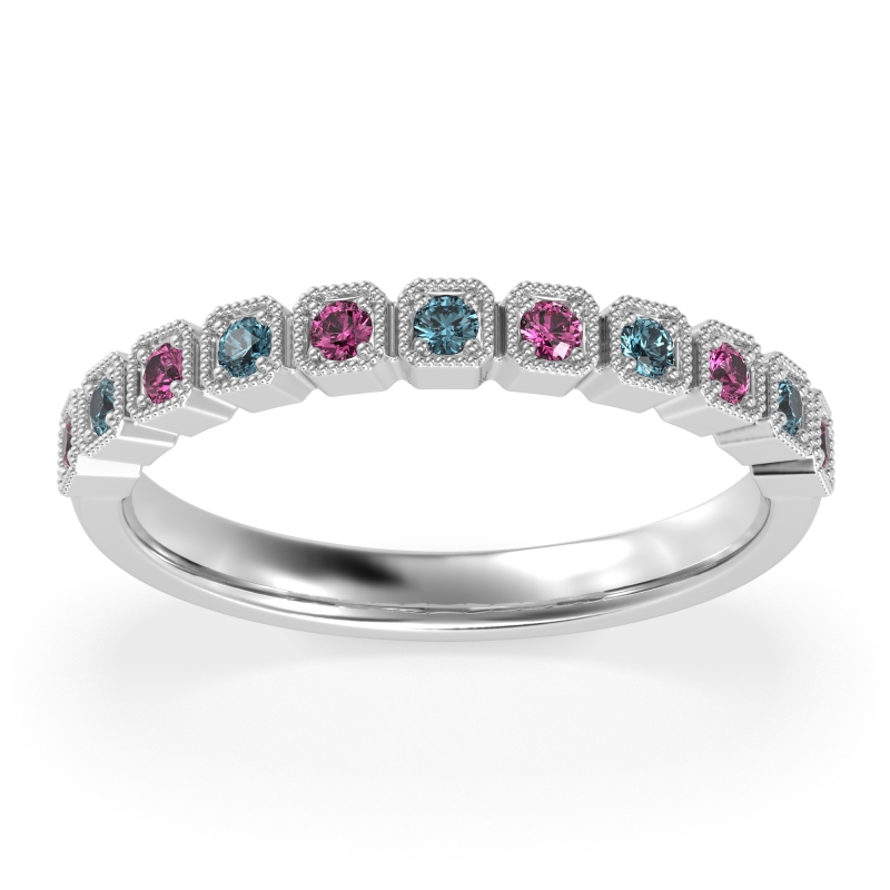 Milgrain Box Half Eternity Namah Band