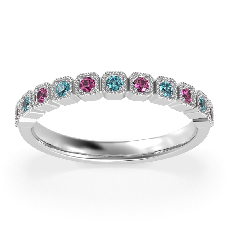 Milgrain Box Half Eternity Namah Band