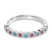 Milgrain Box Half Eternity Namah Band