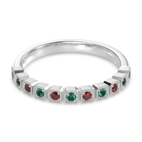 Milgrain Box Half Eternity Namah Band