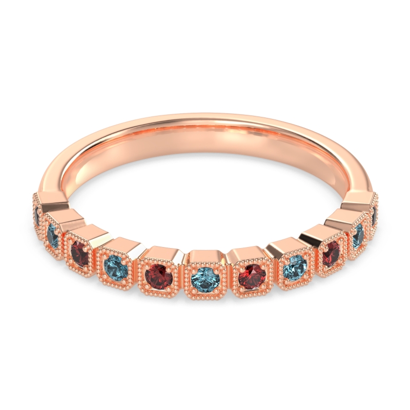 Milgrain Box Half Eternity Namah Band