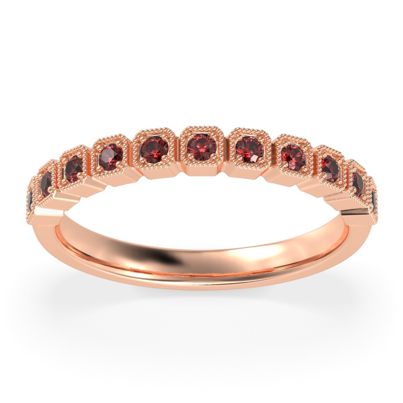 Milgrain Box Half Eternity Namah Band