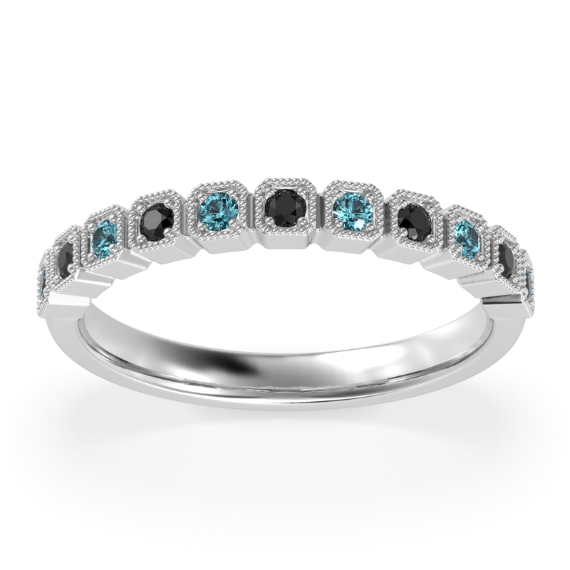 Milgrain Box Half Eternity Namah Band