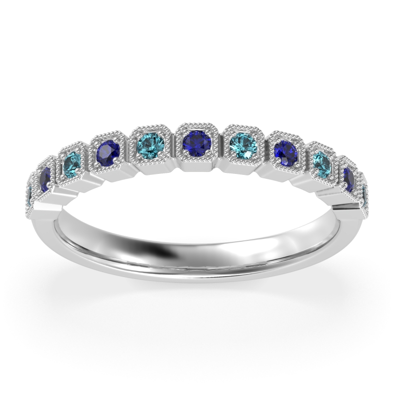 Milgrain Box Half Eternity Namah Band