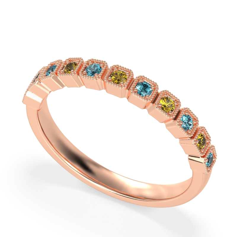 Milgrain Box Half Eternity Namah Band