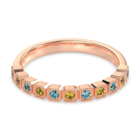 Milgrain Box Half Eternity Namah Band