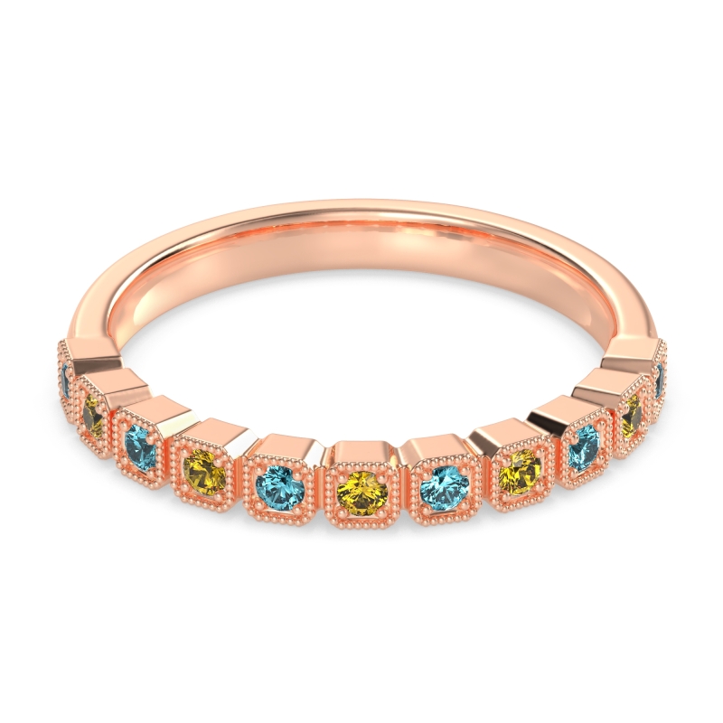 Milgrain Box Half Eternity Namah Band