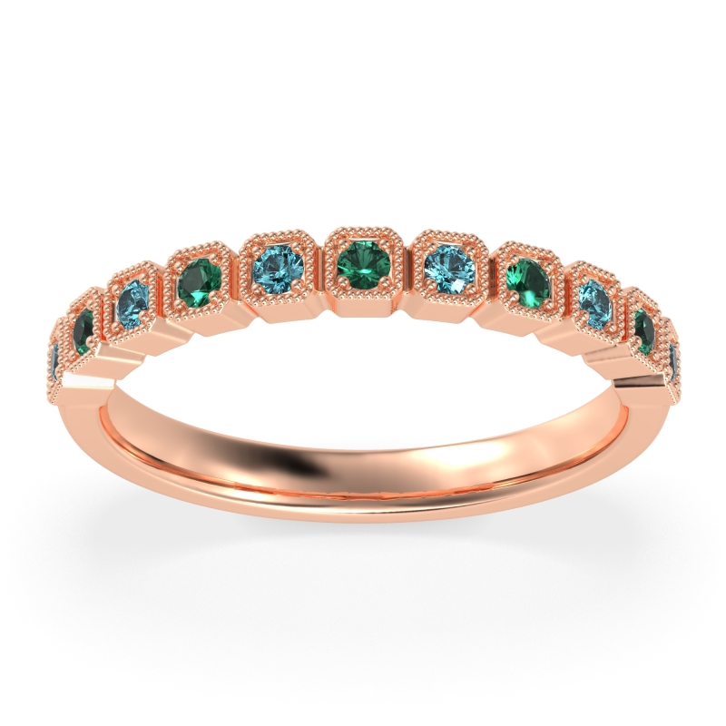 Milgrain Box Half Eternity Namah Band