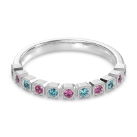 Milgrain Box Half Eternity Namah Band