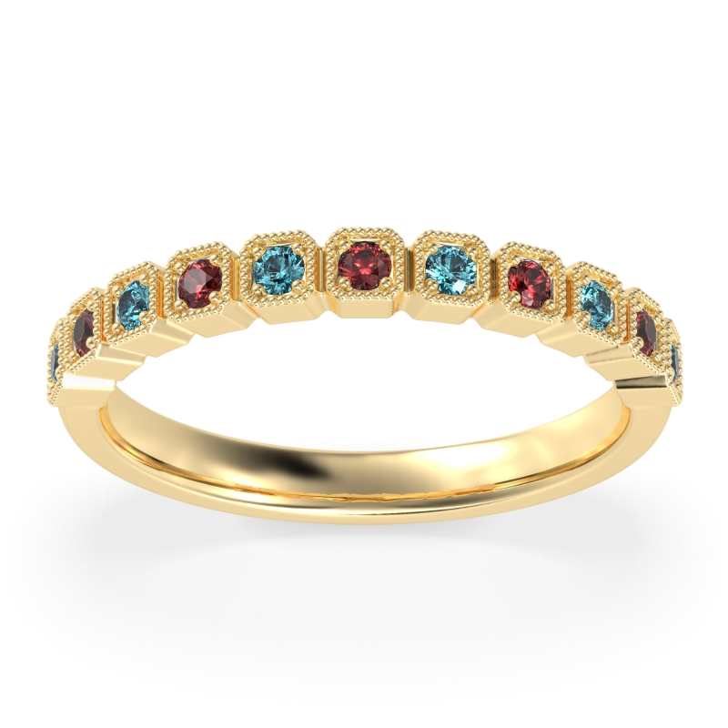 Milgrain Box Half Eternity Namah Band