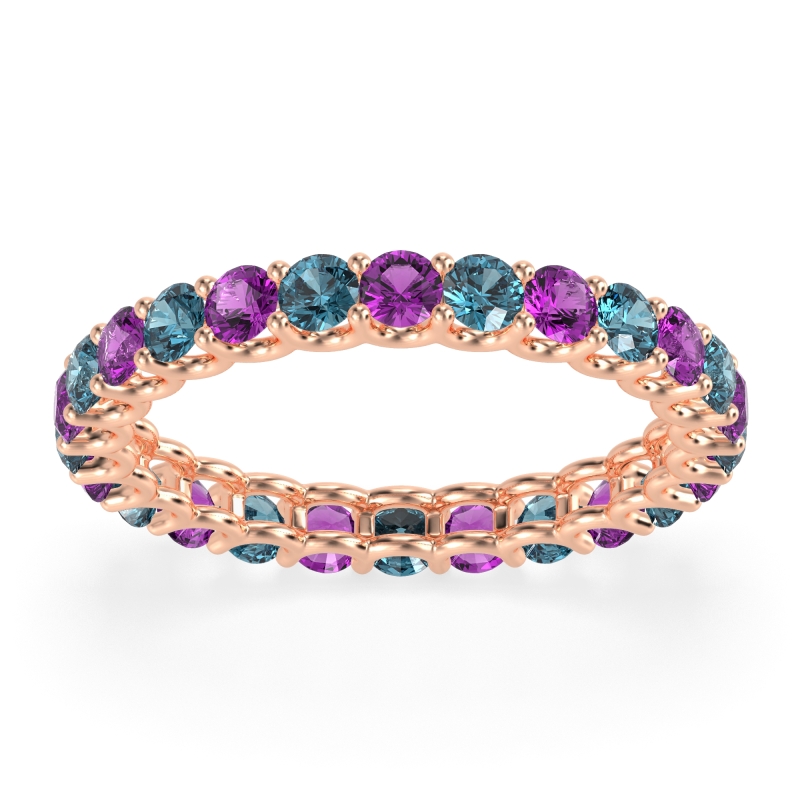 U Prong Round Eternity Anvis Band