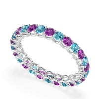 U Prong Round Eternity Anvis Band