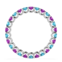 U Prong Round Eternity Anvis Band