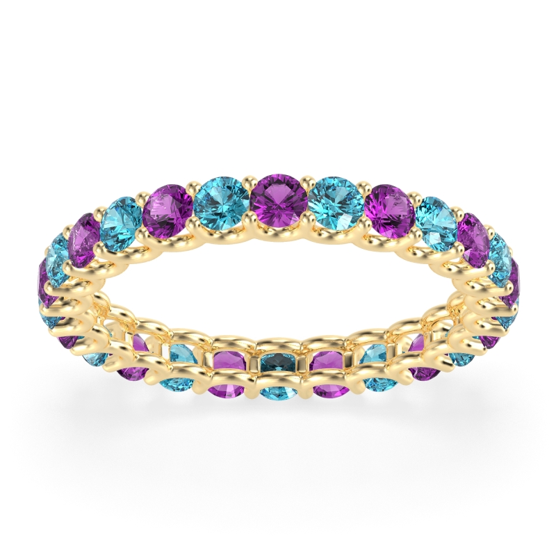 U Prong Round Eternity Anvis Band