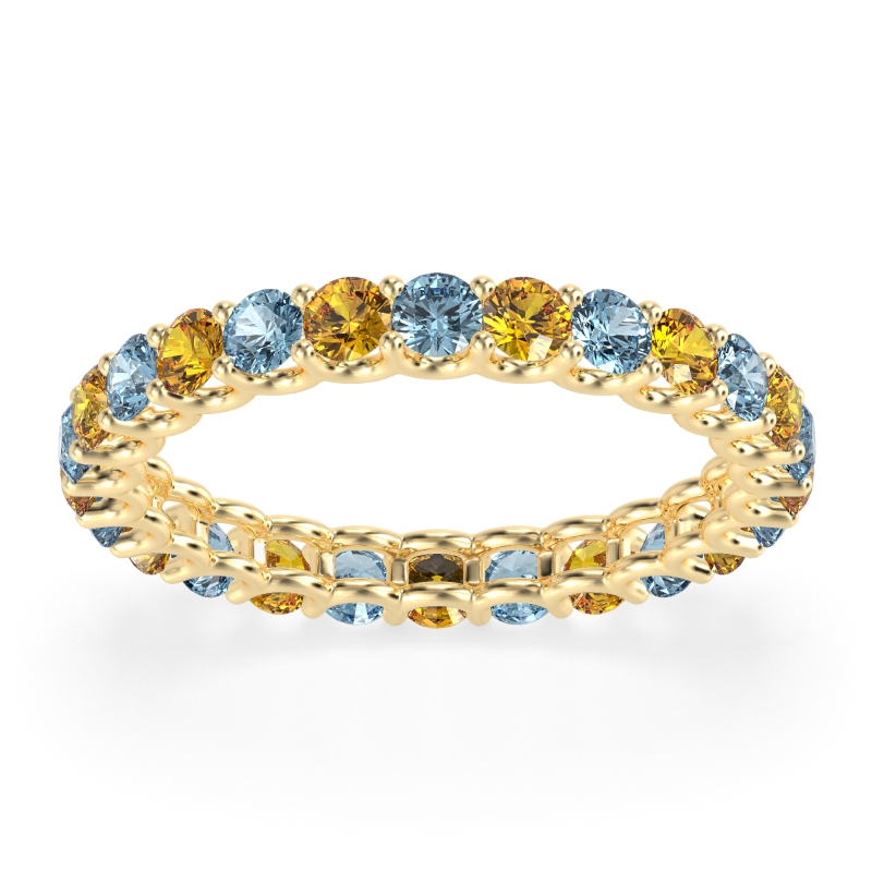 U Prong Round Eternity Anvis Band