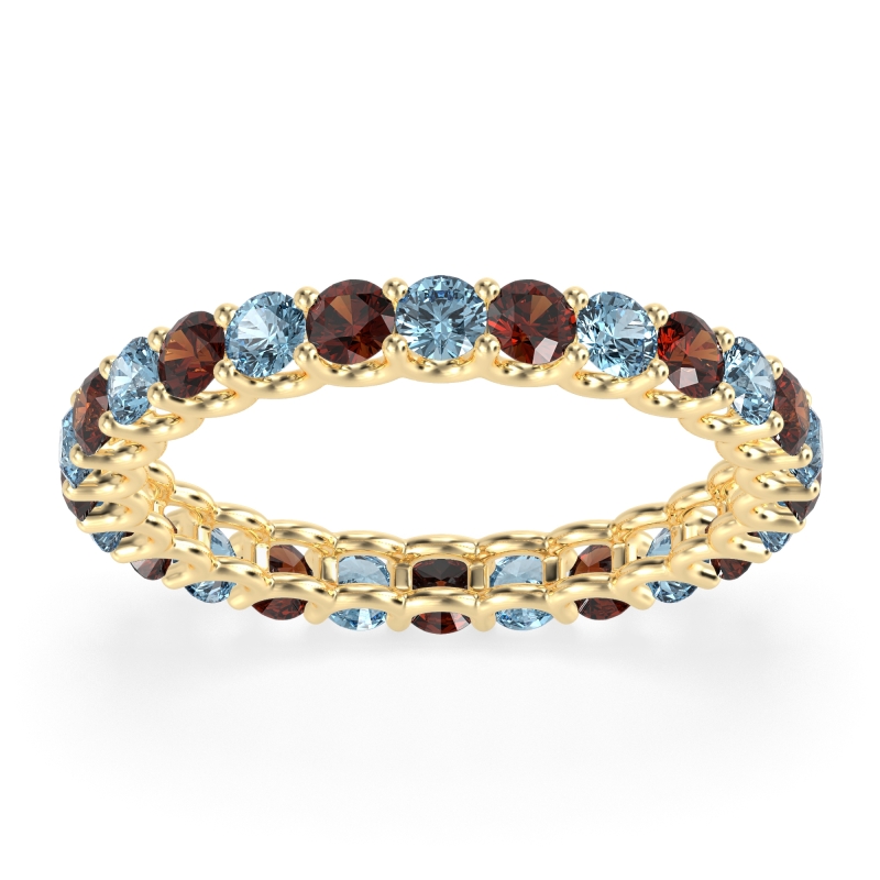 U Prong Round Eternity Anvis Band