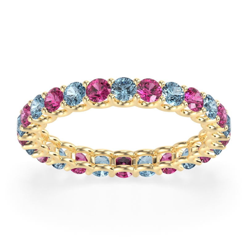 U Prong Round Eternity Anvis Band