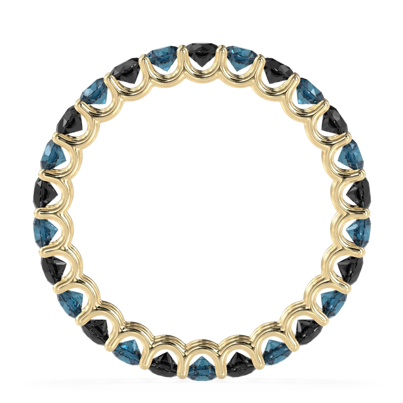 U Prong Round Eternity Anvis Band