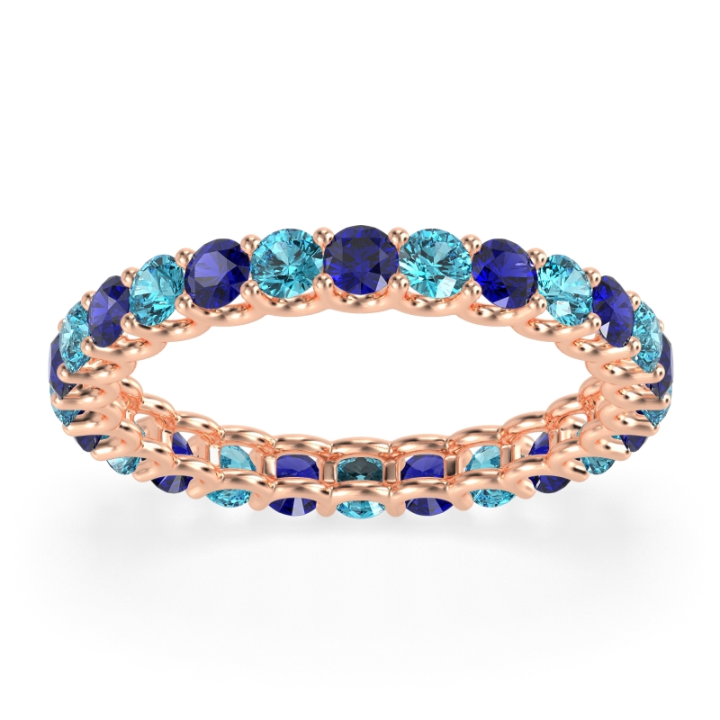 U Prong Round Eternity Anvis Band