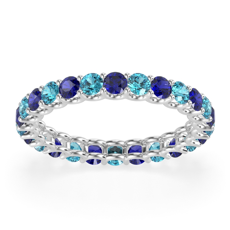 U Prong Round Eternity Anvis Band