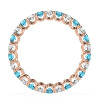 U Prong Round Eternity Anvis Band