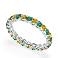 U Prong Round Eternity Anvis Band