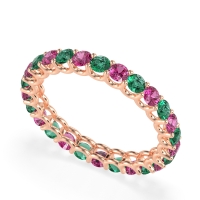 U Prong Round Eternity Anvis Band