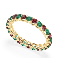 U Prong Round Eternity Anvis Band