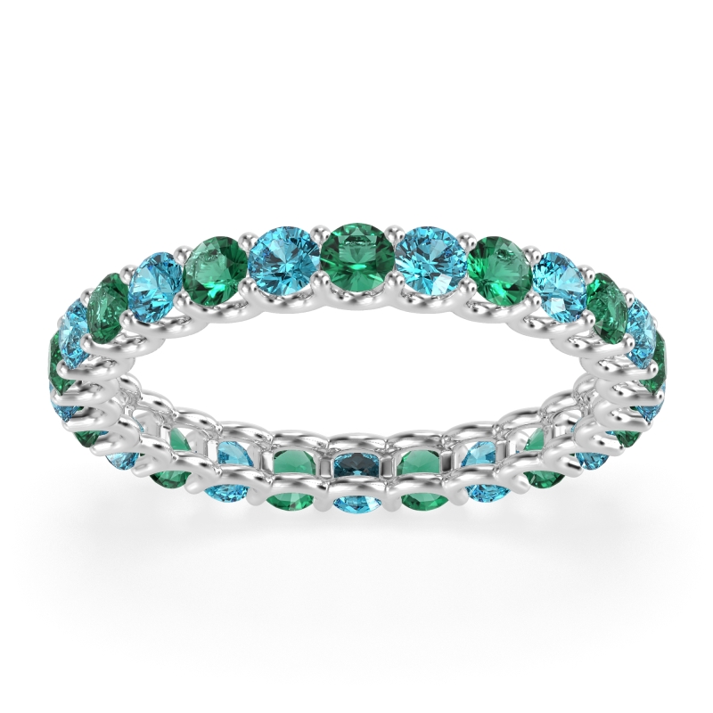 U Prong Round Eternity Anvis Band