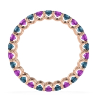 U Prong Round Eternity Anvis Band