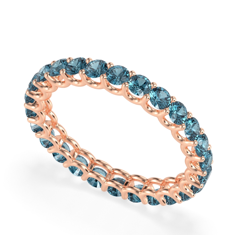 U Prong Round Eternity Anvis Band
