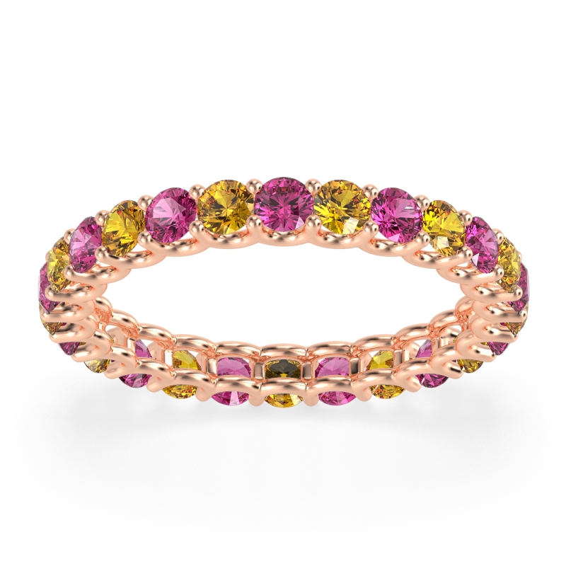 U Prong Round Eternity Anvis Band