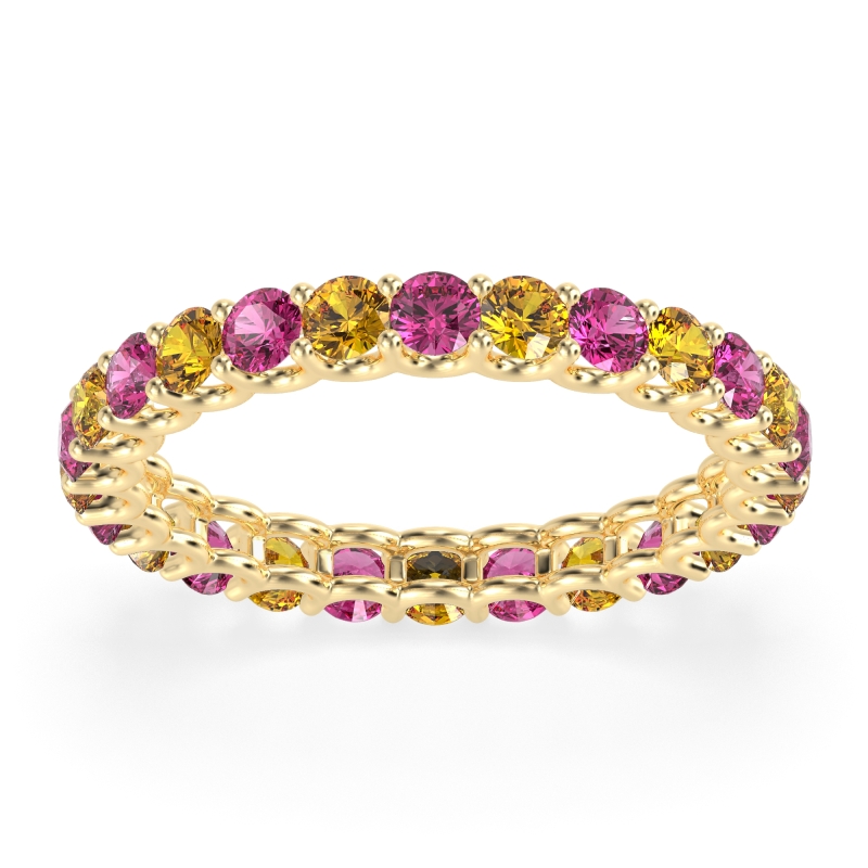 U Prong Round Eternity Anvis Band