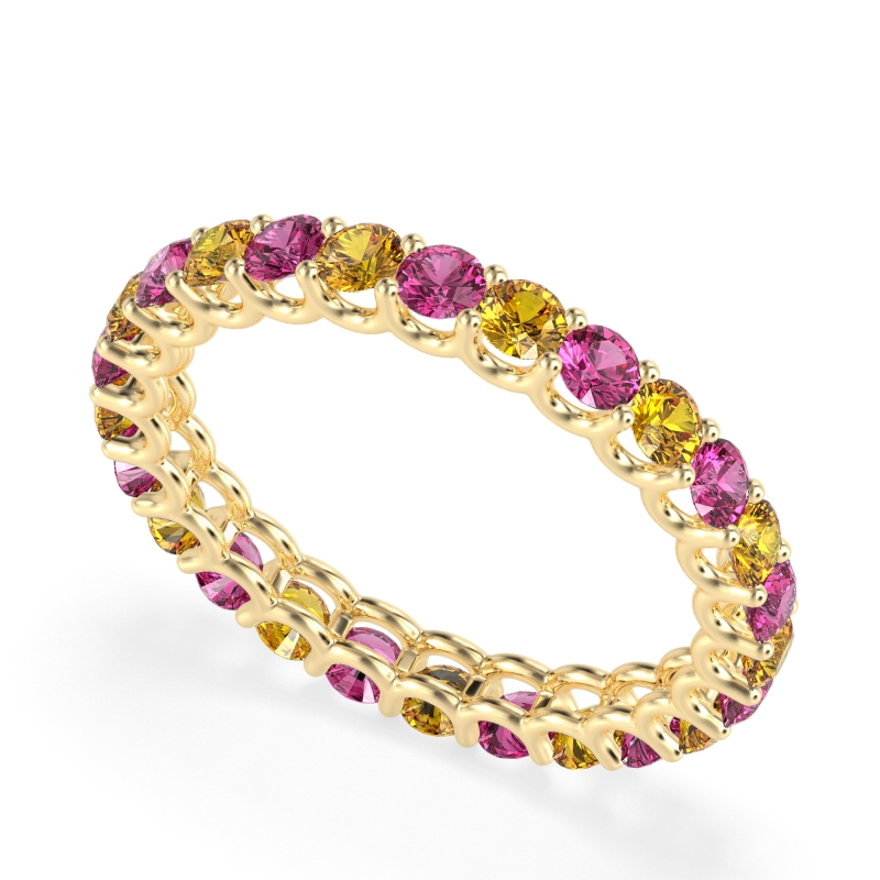 U Prong Round Eternity Anvis Band