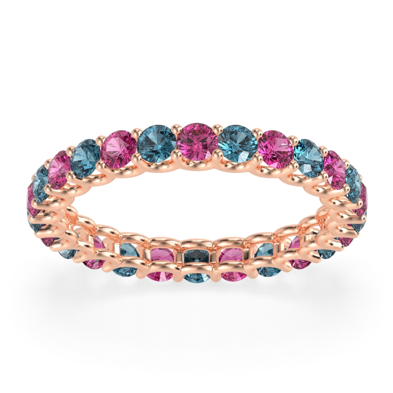 U Prong Round Eternity Anvis Band