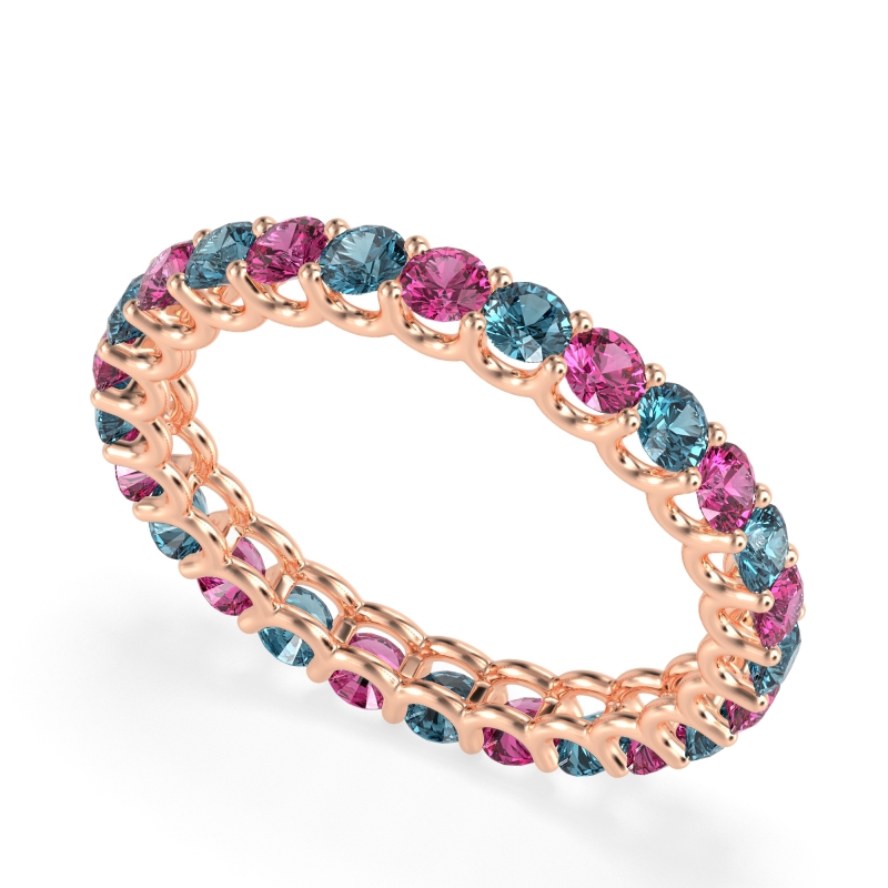 U Prong Round Eternity Anvis Band