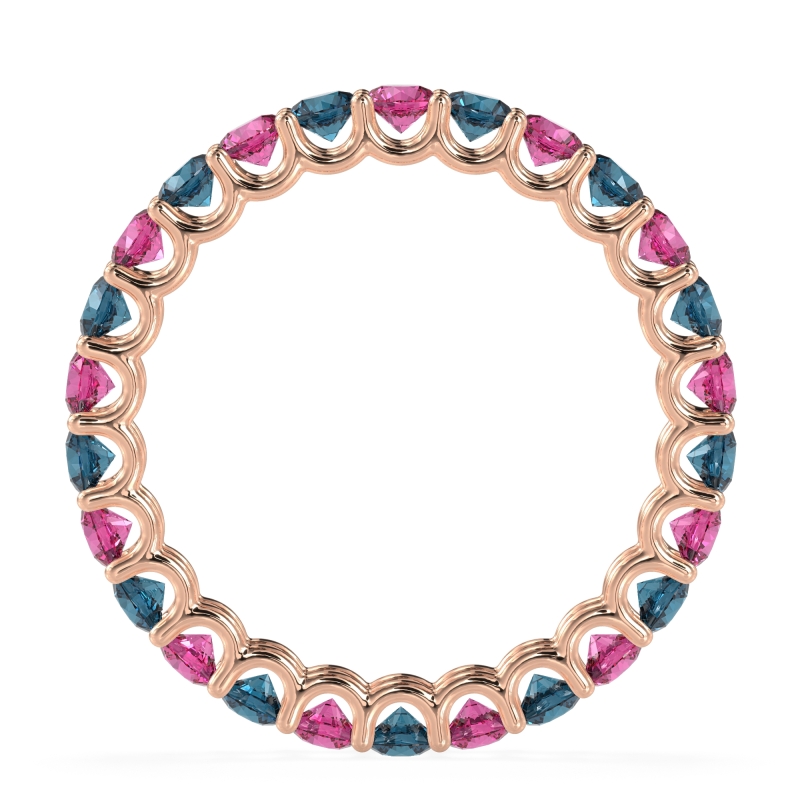 U Prong Round Eternity Anvis Band