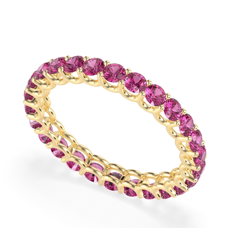 U Prong Round Eternity Anvis Band