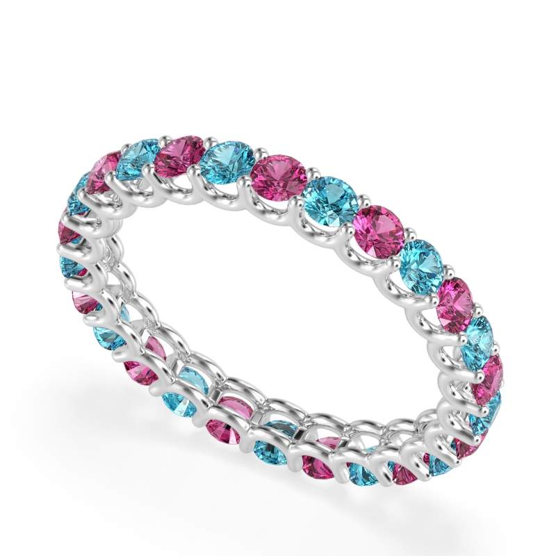 U Prong Round Eternity Anvis Band