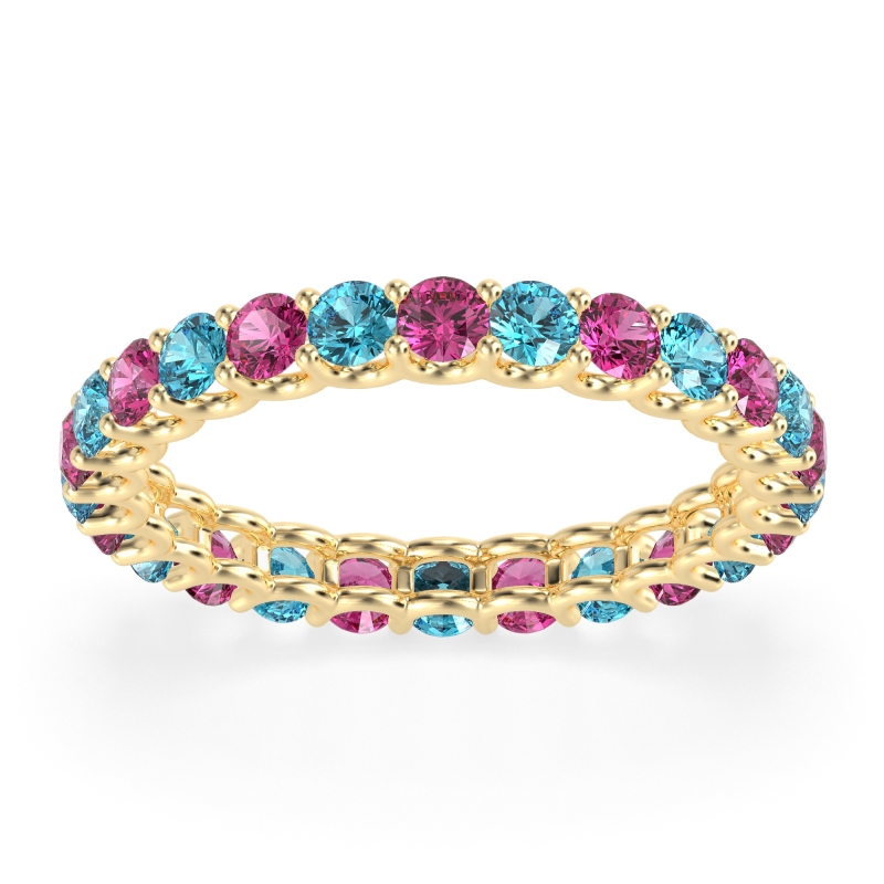 U Prong Round Eternity Anvis Band