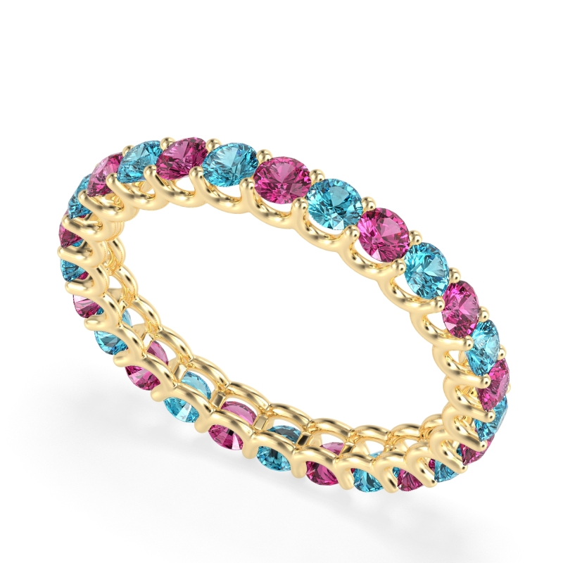 U Prong Round Eternity Anvis Band