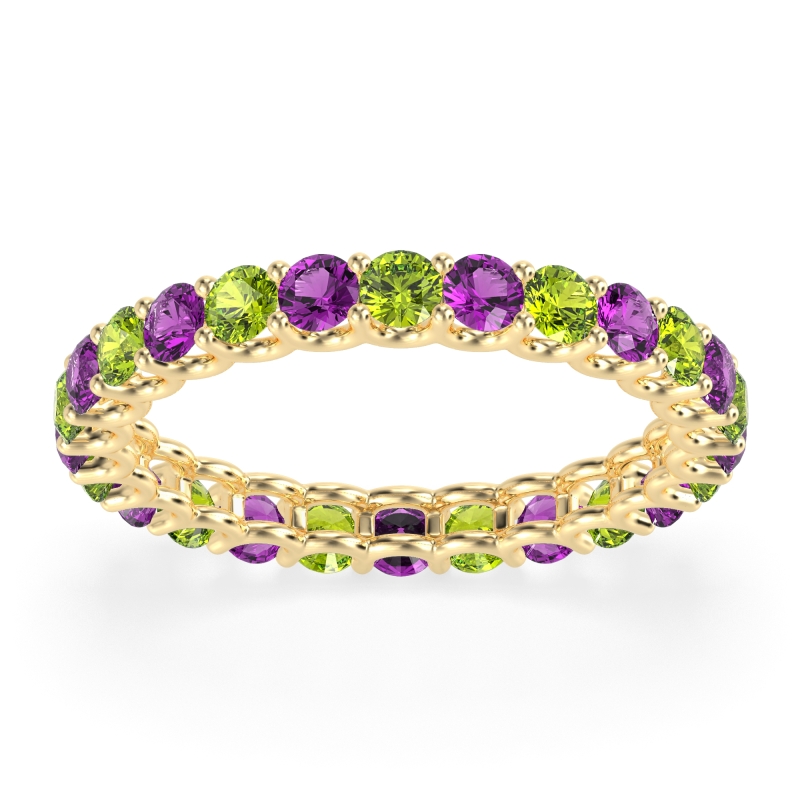 U Prong Round Eternity Anvis Band